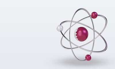 3d science day Qatar flag rendering right view