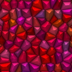 Red abstract background with triangles