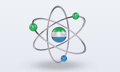 3d science day Sierra Leone flag rendering front view