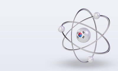 3d science day South Korea flag rendering right view