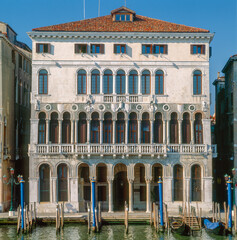 Venezia. Facciata di Palazzo Dandolo Farsetti, municipio della città.