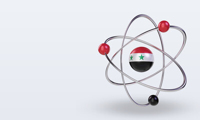 Fototapeta na wymiar 3d science day Syria flag rendering right view