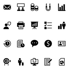 Glyph icons for project management.