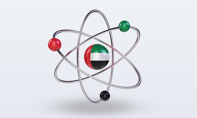 3d science day United Arab Emirates flag rendering front view