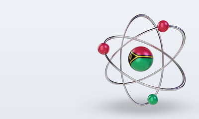 3d science day Vanuatu flag rendering right view
