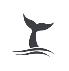 Whale tail icon vector illustration