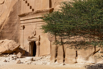 ancient civilisation of Hegra in Al Ula, Saudi Arabia