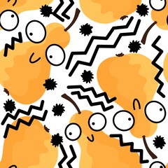 Fruit seamless pears pattern for fabrics and textiles and packaging and gifts and cards and linens and kids 