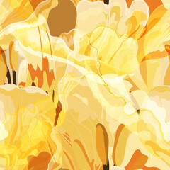 Floral abstraction seamless pattern.