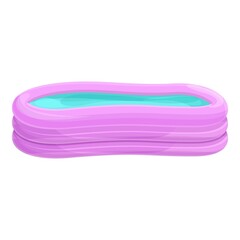 Inflatable pool icon cartoon vector. Float swim. Water beach