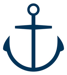 Anchor icon. Traditional nautical symbol. Marine ship equipment