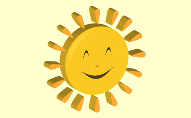 Fototapeta premium Sun with smile, best for your property decoration images