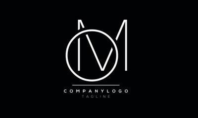 Abstract Letter Vector Logo Design Template OM MO O M - obrazy, fototapety, plakaty