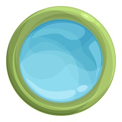 Spa inflatable pool icon cartoon vector. Sea equipment. Air rubber