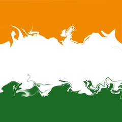Abstract background with liquid patterns in Indian flag colours
