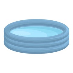 Life inflatable pool icon cartoon vector. Swim water. Raft circle