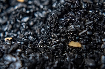 surface of fine black coal. background. texture