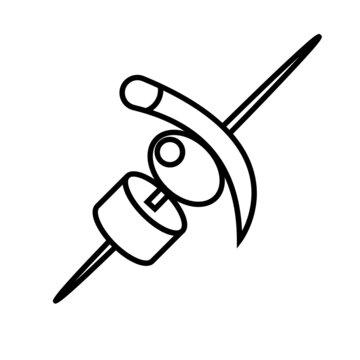 Icono simple de Snack de aceituna u oliva, piparra o pimiento picante para aperitivo