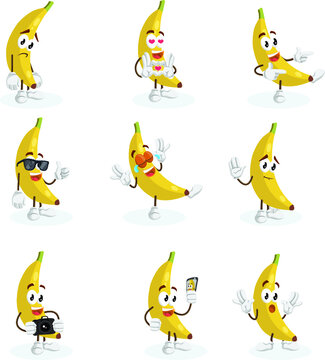 Banana Icon Logo mascot