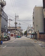 Fototapeta na wymiar 한국 서울 성수동 길거리 풍경 / Street view in Seongsu-dong, Seoul, Korea.