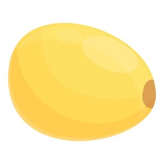 Corn grain icon cartoon vector. Sweet seed. Yellow plant