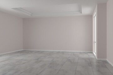 Empty room design interior 3d render