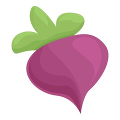 Beet icon cartoon vector. Organic food. Red vegetable