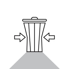 Set of Reduce waste icon line symbol. Vector