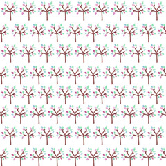 Pattern mit herbstlichen Bäumen