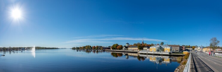 Street of Kristiinankaupunki town in Finland