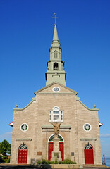 Quebec; Canada- june 25 2018 : historical church of Saint Jean