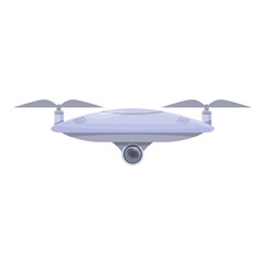 Copter drone icon cartoon vector. Aerial camera. Control video