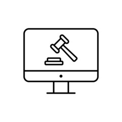 Auction icon vector. bargaining illustration sign. sold symbol or logo.