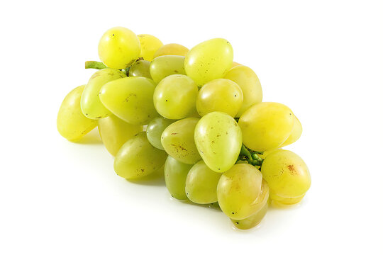green grape isolated on white. ripe sweet fruit berries. Full depth of field