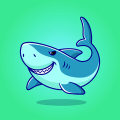 Naklejka premium Shark in the sea