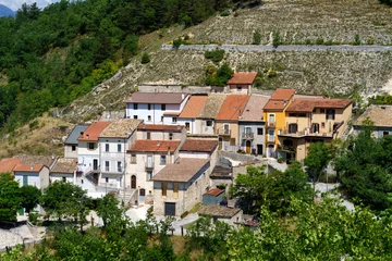 Foto op Canvas Landscape of Valle Peligna, Abruzzo, view of Goriano Sicoli © Claudio Colombo