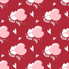 Valentines Day seamless pattern heart