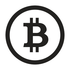 Crypto currency, bitcoin, bit coin logo. Bitcoin symbol.