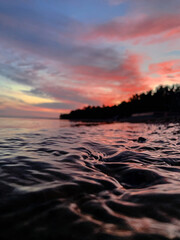 sunset on the sea
