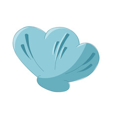 Sea shell illustration. Isolated on white background.