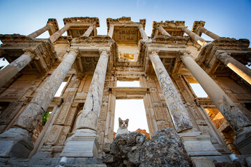 The Library of Celsus is an ancient Roman building in Ephesus, Anatolia, now part of Sel&ccedil;uk, Turkey