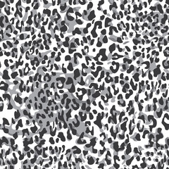 Leopard skin spots seamless pattern. Camo. Modern print for fabric and clothing. Vector