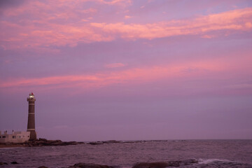 lighthouse at sunset