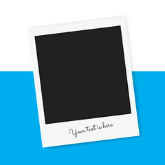 Polaroid photo paper, vector photo frame, real size polaroid photo, instant vintage photo