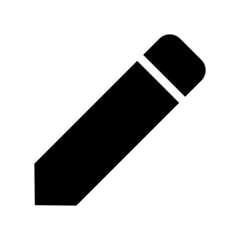 Pencil icon isolated on white background