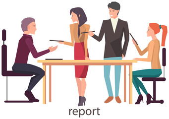 Businesspeople team project strategy planning meeting. Teamwork with plan, new creative project. Colleagues discussing business report with data. Successful project planning and development