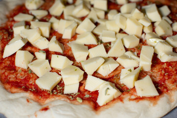 close up of pizza
