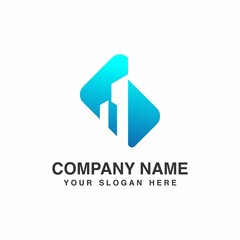 building negative space design logo
