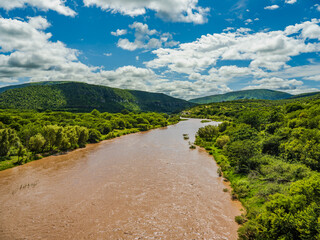 Fototapeta na wymiar The Great Kei river or Groot-keirivier in the beautiful valley of Mnquma Eastern Cape South Africa