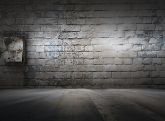 old interior with brick wall